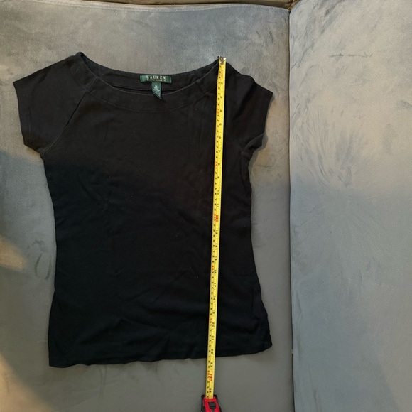 EUC Lauren Ralph Lauren Cotton Cap-sleeve Top - Picture 5 of 5